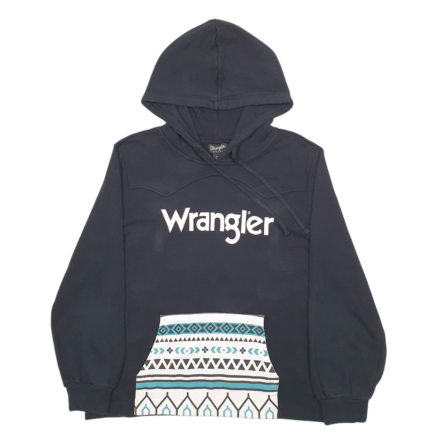 Wrangler Spellout Hoodie Cotton Blend Sweatshirt Jumper Mens M