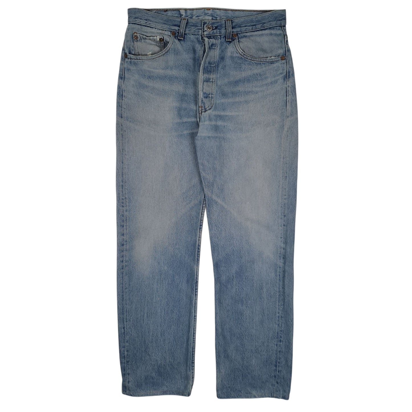 LEVIS 501 Jeans Original Fit Blue Denim Trousers Mens Vintage 90s W33 L30