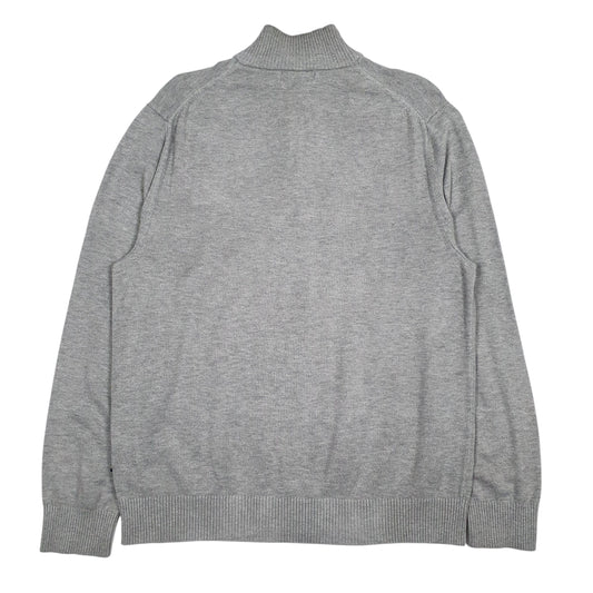 NAUTICA Quarter Zip Cotton Blend Jumper Sweatshirt Mens L