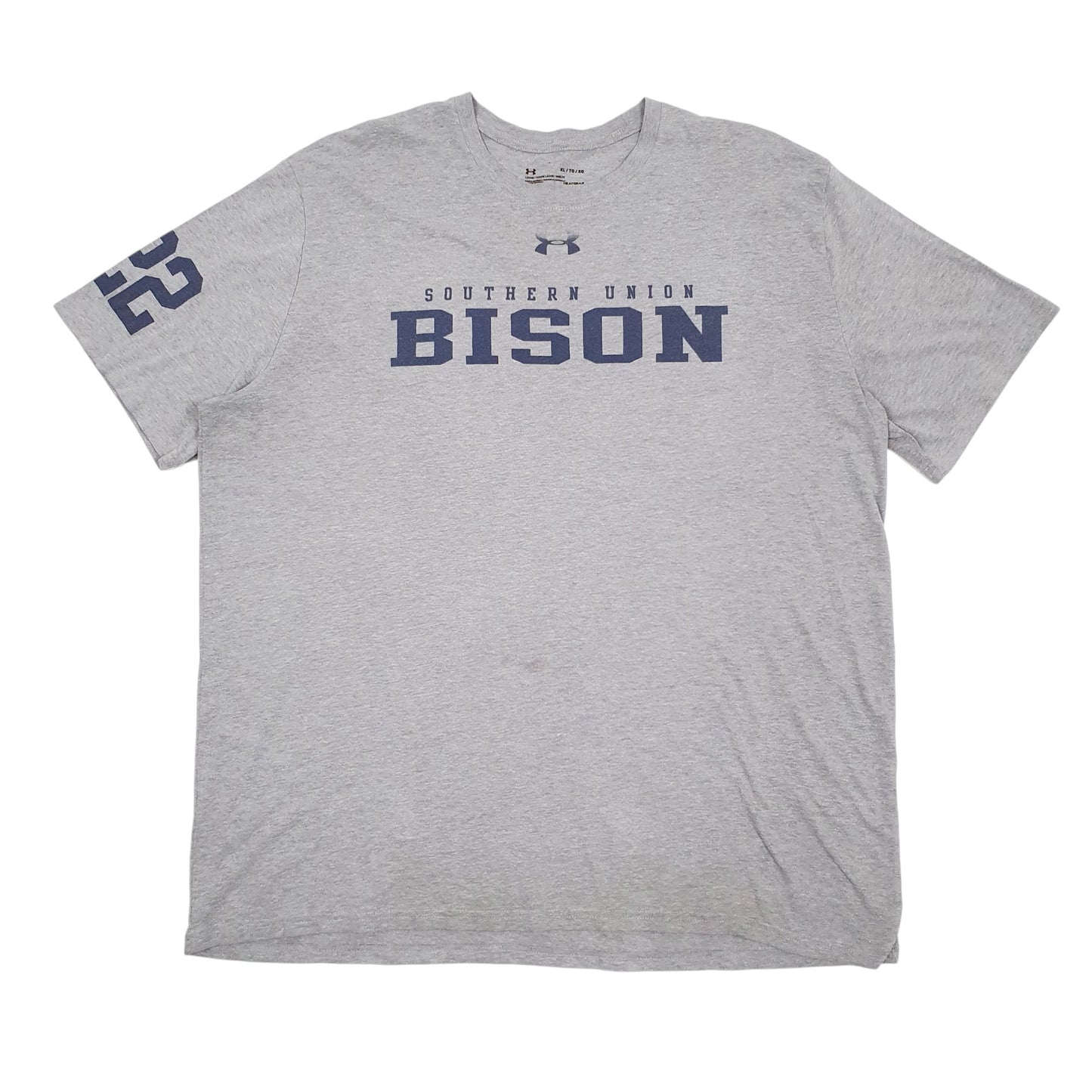 UNDER ARMOUR Grey T Shirt Tee Heat Gear Short Sleeve Cotton Mens XL