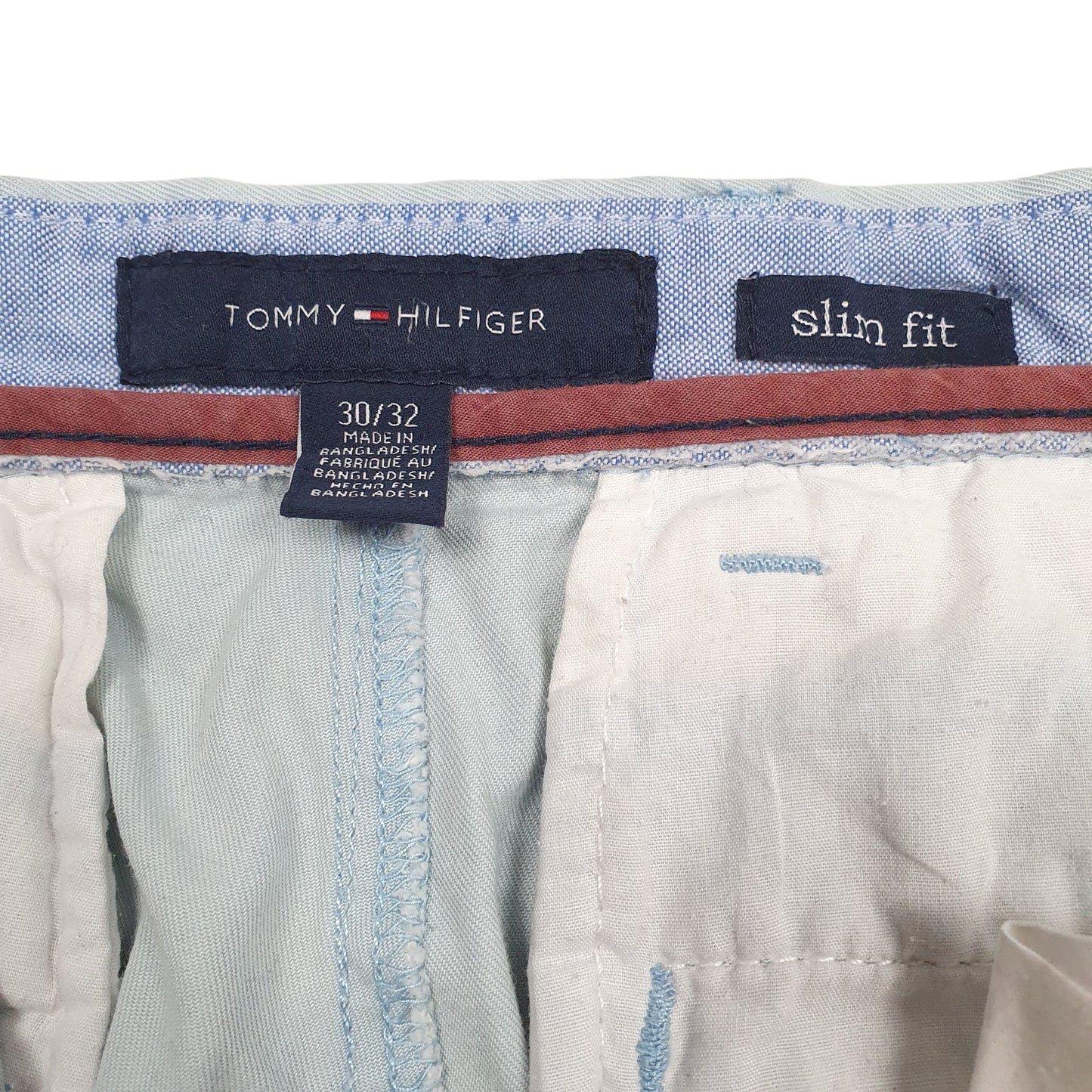 TOMMY HILFIGER Chino Trousers Blue Mens W30 L29