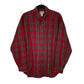 L.L.BEAN Red Check Shirt Thick Plannel Plaid Long Sleeve Cotton Mens M