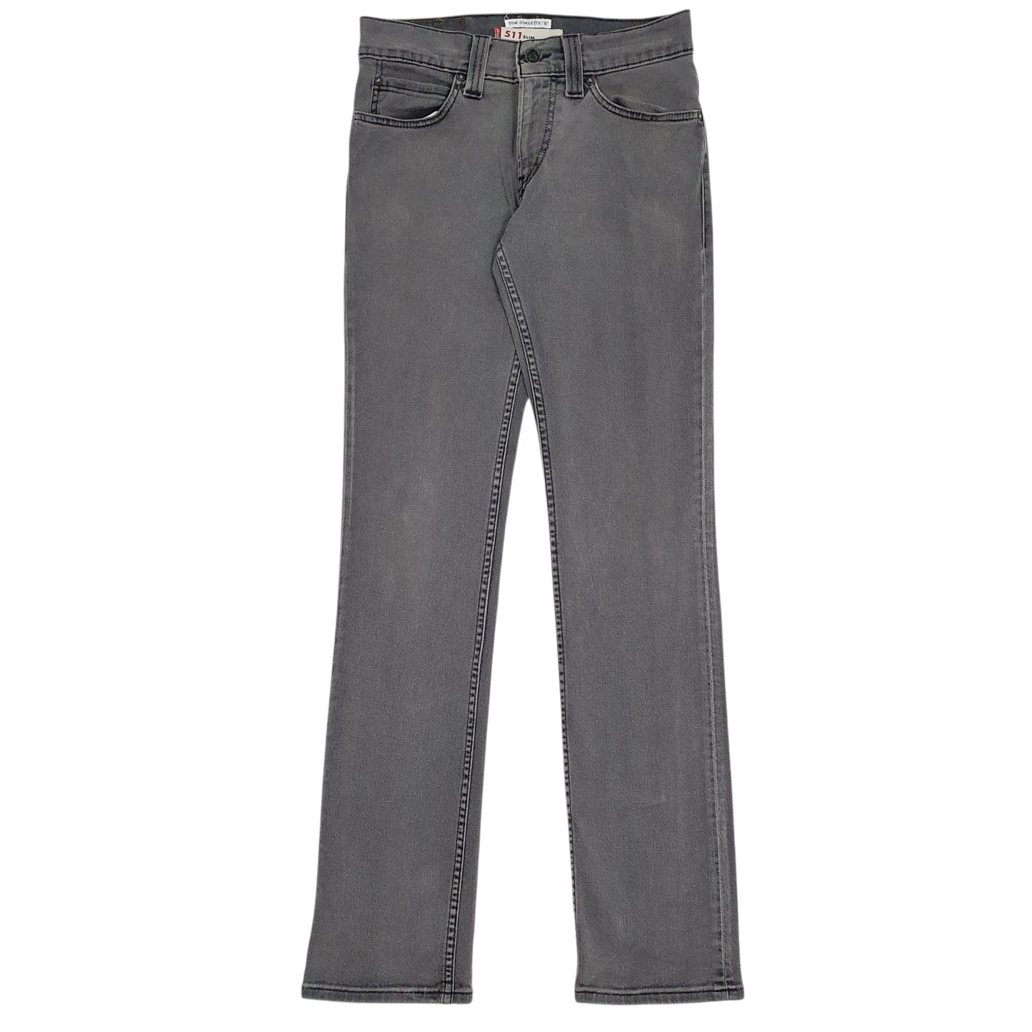 LEVIS 511 Jeans Slim Fit Grey Denim Trousers Mens W30 L34
