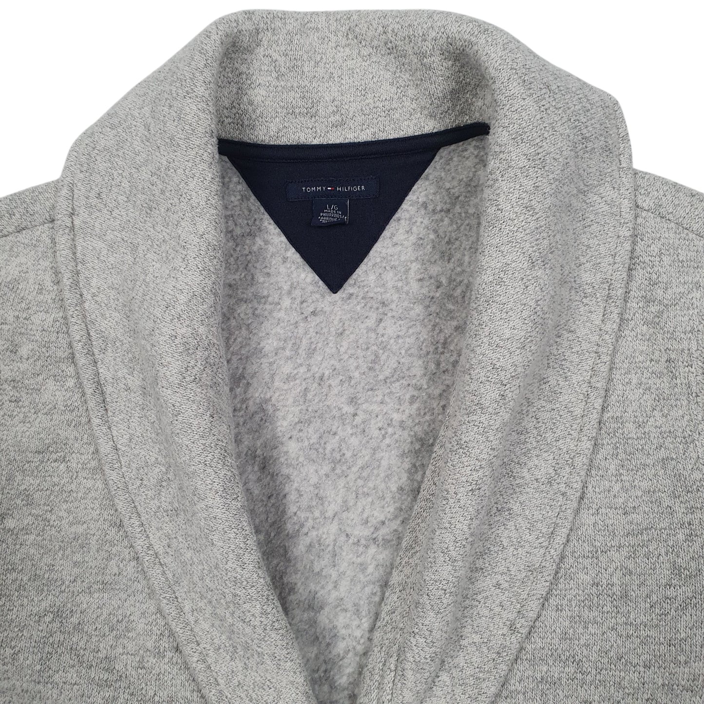 TOMMY HILFIGER Cardigan Cotton Blend Jumper Sweatshirt Mens L