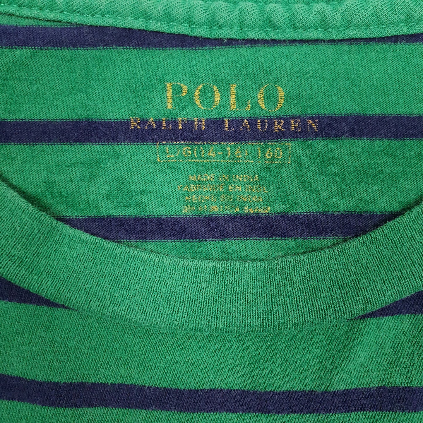 POLO RALPH LAUREN Green T Shirt Tee Short Sleeve Cotton Mens XS