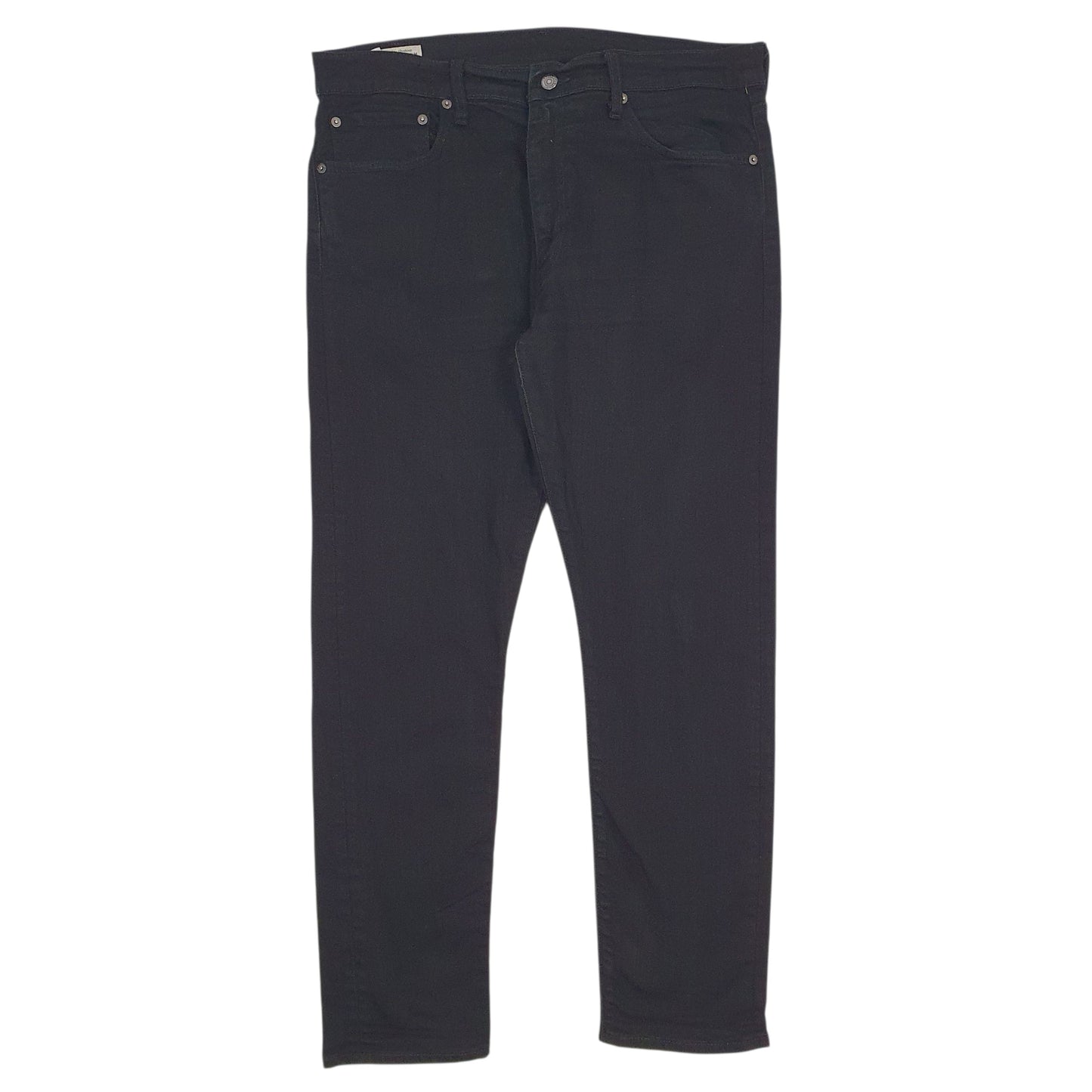 LEVIS 512 Jeans Slim Tapered Fit Black Denim Trousers Mens W36 L30