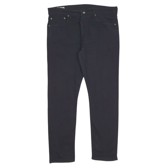 LEVIS 512 Jeans Slim Tapered Fit Black Denim Trousers Mens W36 L30