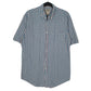 L.L.BEAN Blue Check Shirt Short Sleeve Casual Cotton Mens S