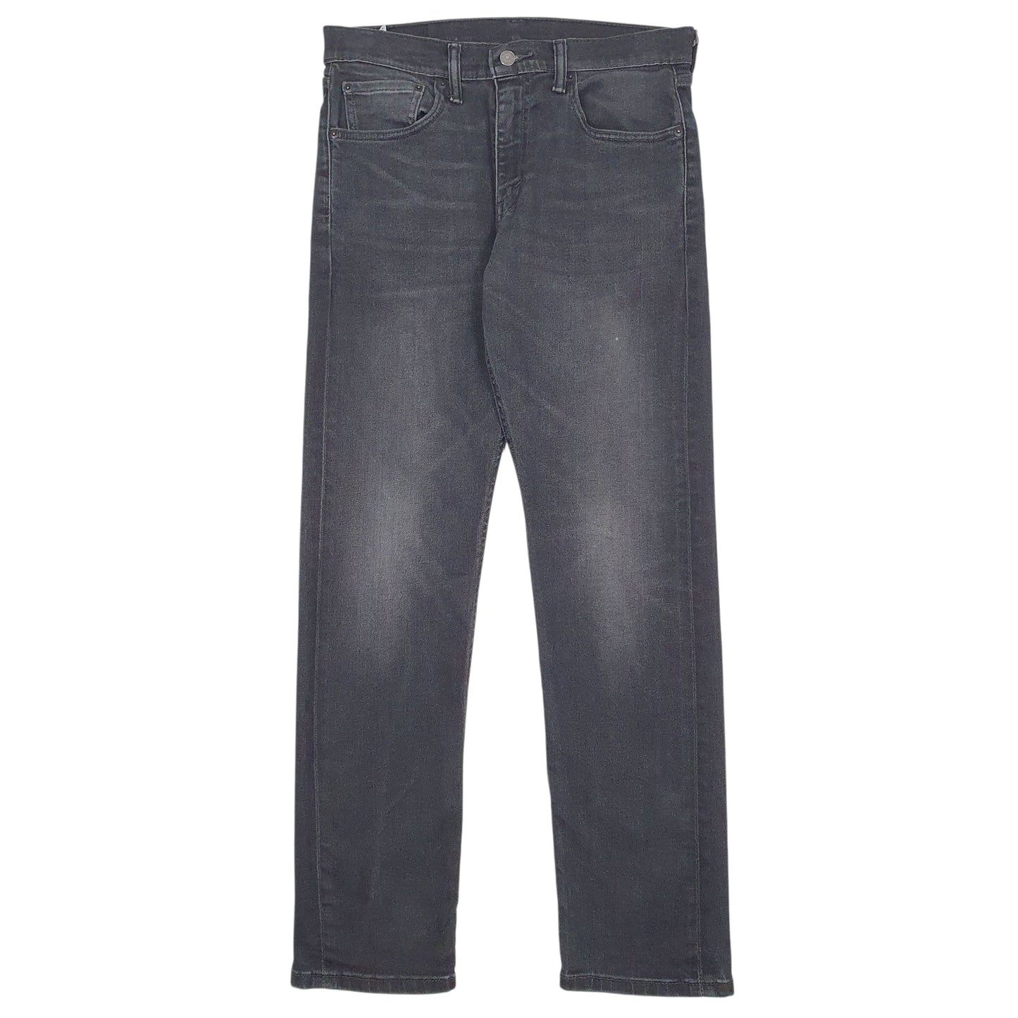 LEVIS 502 Jeans Regular Taper Fit Black Denim Trousers Mens W31 L32