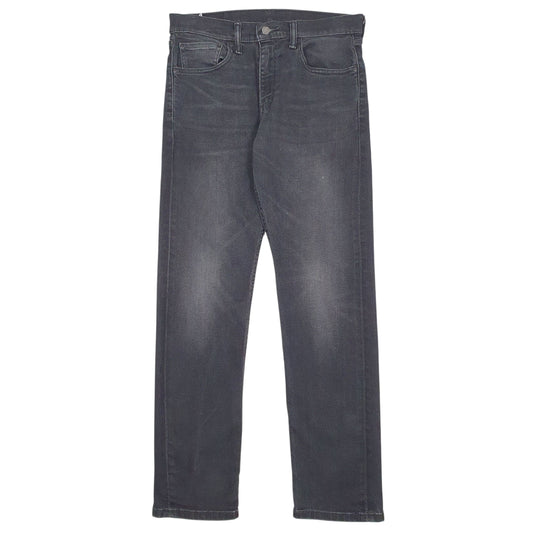 LEVIS 502 Jeans Regular Taper Fit Black Denim Trousers Mens W31 L32