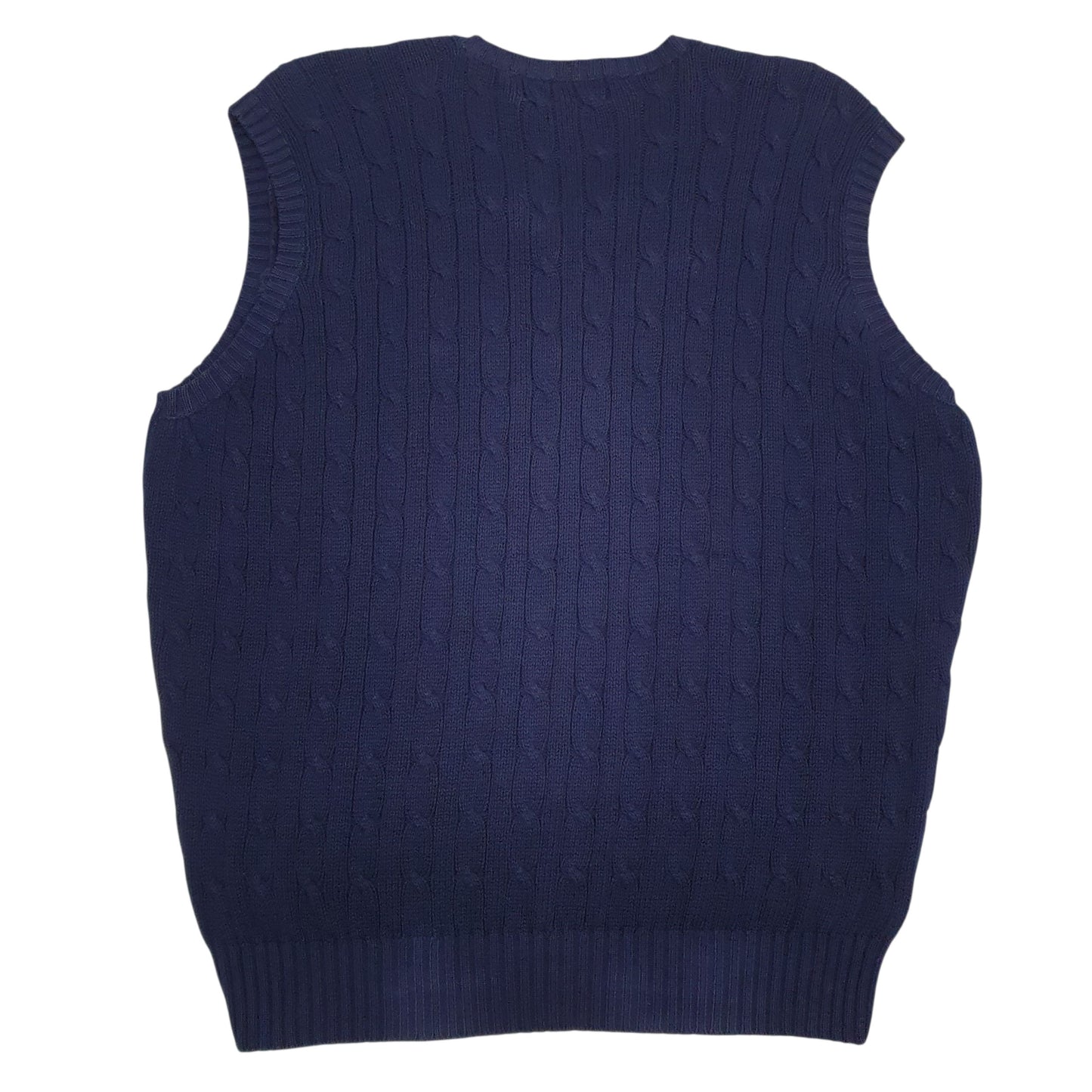 POLO RALPH LAUREN Vest Cable Knit Golf Jumper Sweatshirt Mens XXL