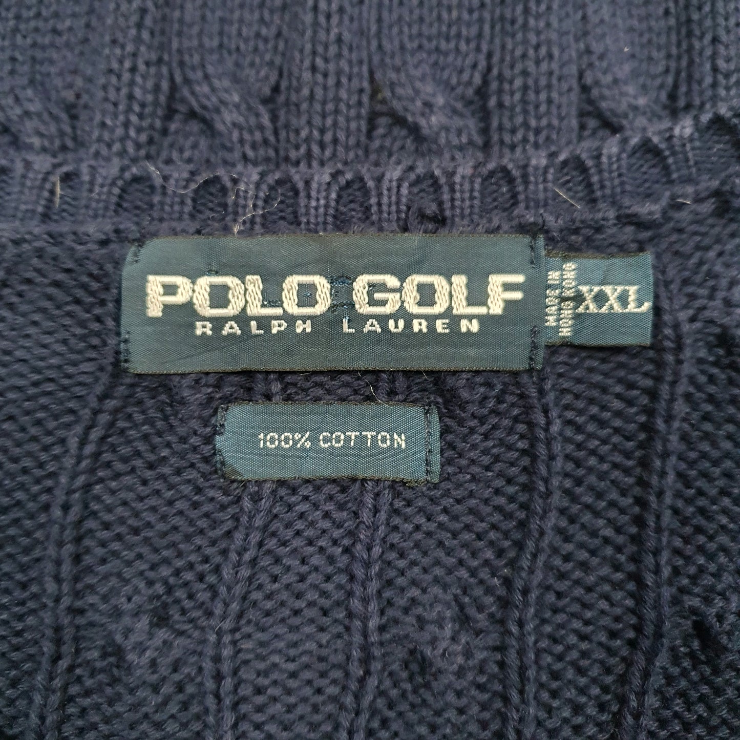 POLO RALPH LAUREN Vest Cable Knit Golf Jumper Sweatshirt Mens XXL