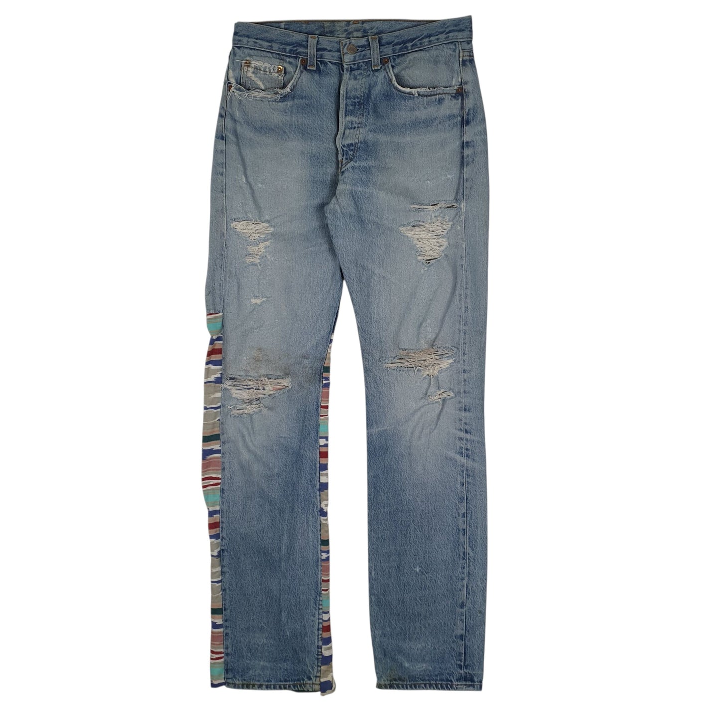 LEVIS 501 Jeans Original Fit Blue Denim Trousers Mens Vintage 00s W32 L34