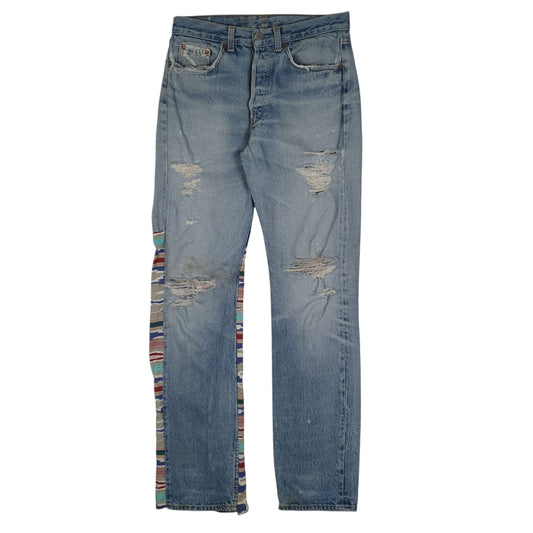 LEVIS 501 Jeans Original Fit Blue Denim Trousers Mens Vintage 00s W32 L34