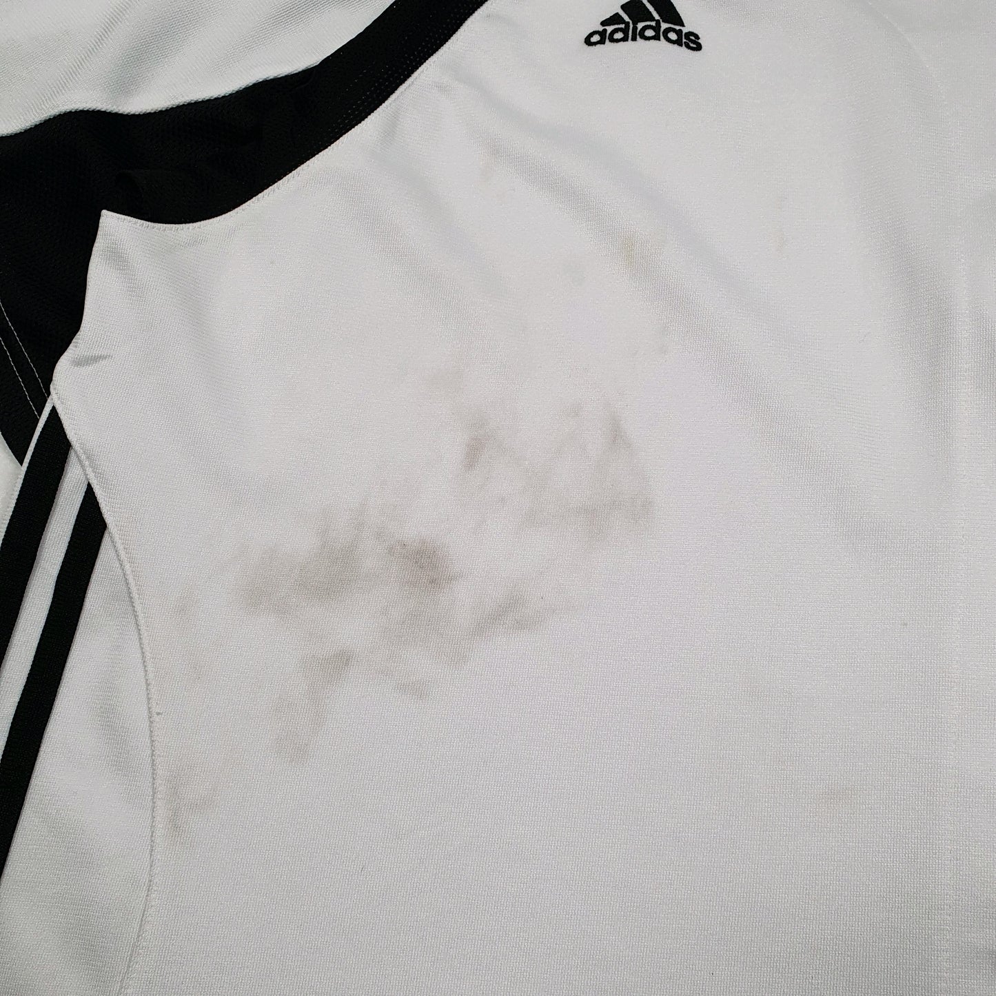 ADIDAS White Shirt Baseball Jersey Short Sleeve Polyester Mens XXXL