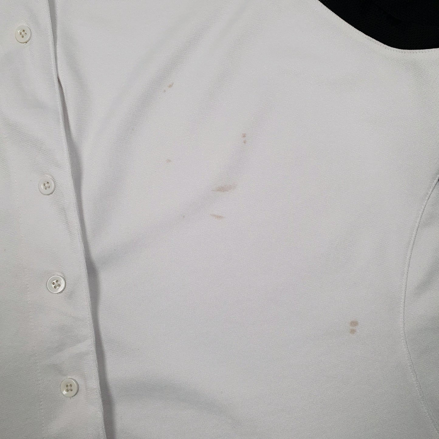 ADIDAS White Shirt Baseball Jersey Short Sleeve Polyester Mens XXXL