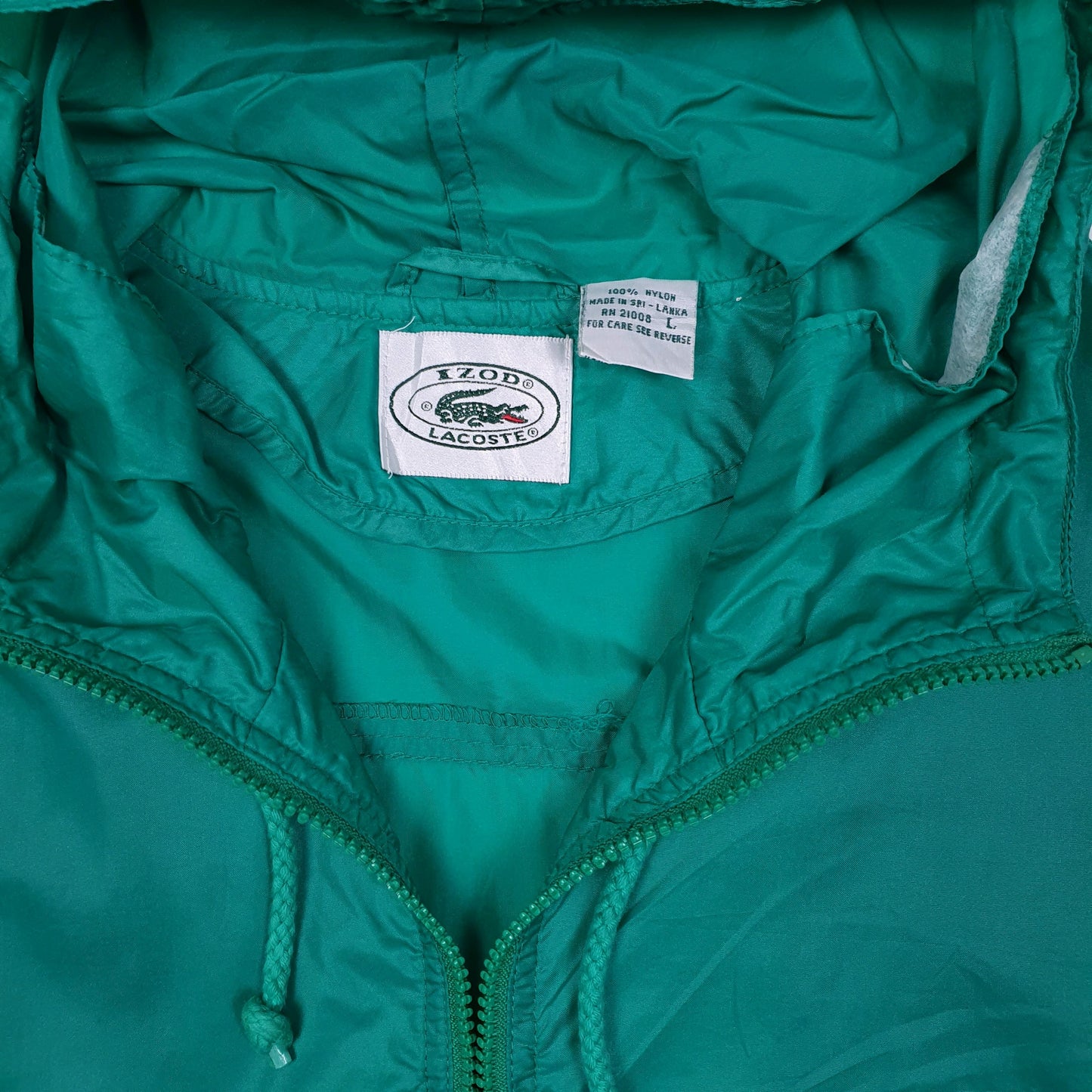 LACOSTE Windbreaker Jacket Coat Izod Vintage 90s Pullover Mens L
