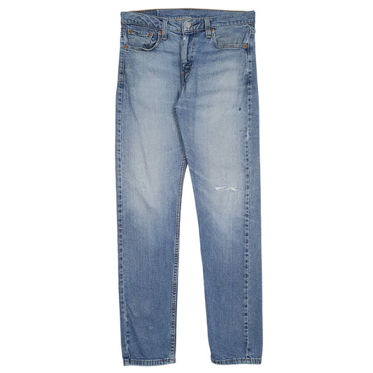 LEVIS 510 Jeans Skinny Fit Blue Denim Trousers Mens Distressed W30 L32