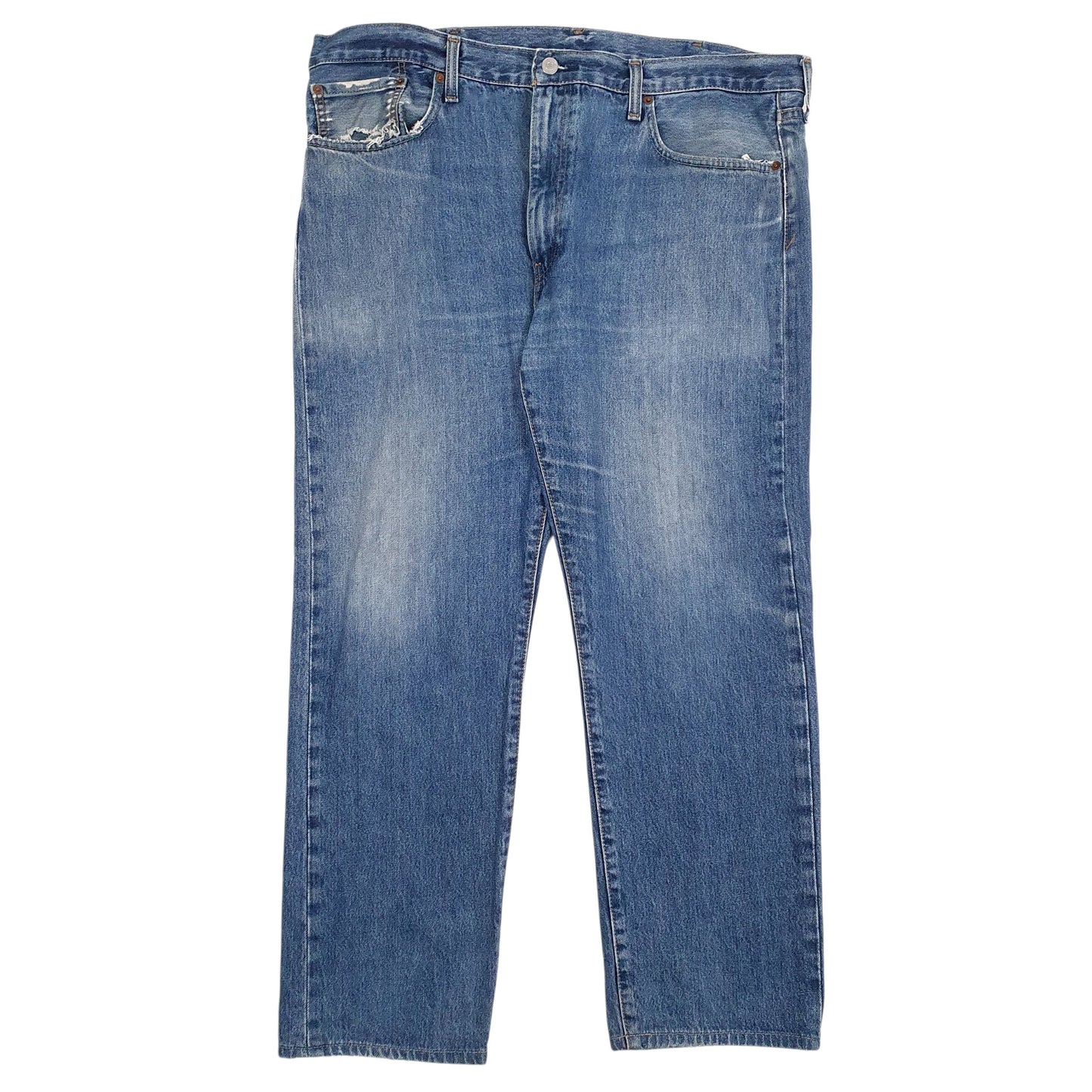 LEVIS 502 Jeans Regular Taper Fit Blue Denim Trousers Mens W40 L30