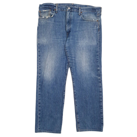 LEVIS 502 Jeans Regular Taper Fit Blue Denim Trousers Mens W40 L30