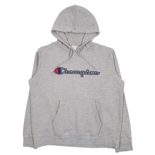 CHAMPION Hoodie Spellout Jumper Sweatshirt Mens L