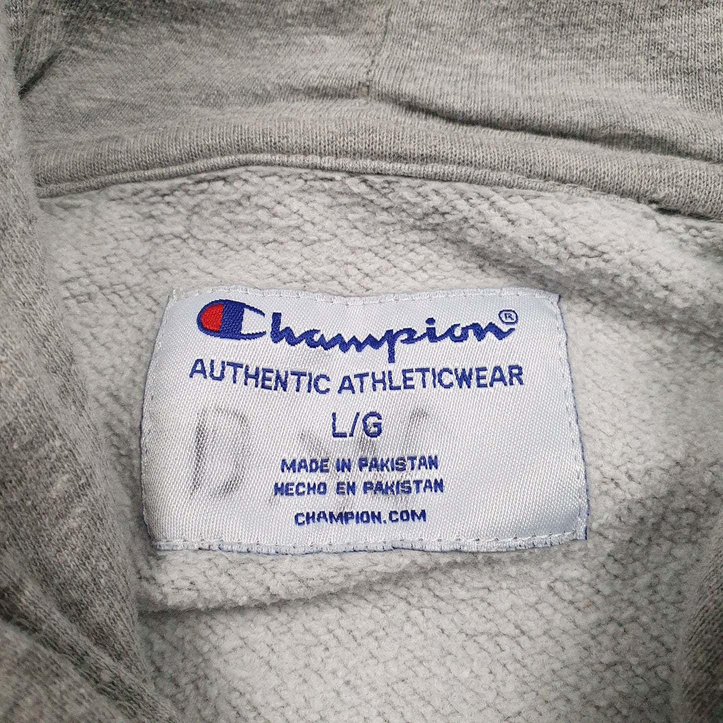 CHAMPION Hoodie Spellout Jumper Sweatshirt Mens L