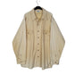 WOOLRICH Cream Shirt Vintage 1980s Thick Chamois Long Sleeve Cotton Mens XXL
