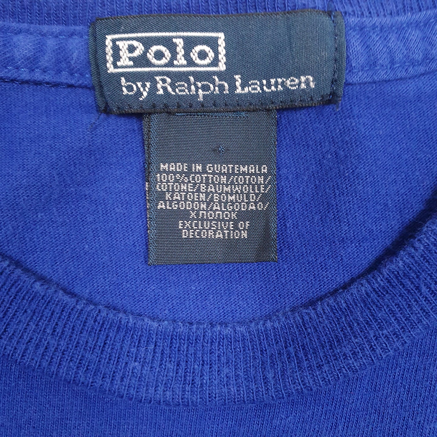 POLO RALPH LAUREN Blue T Shirt Tee Short Sleeve Cotton Mens S