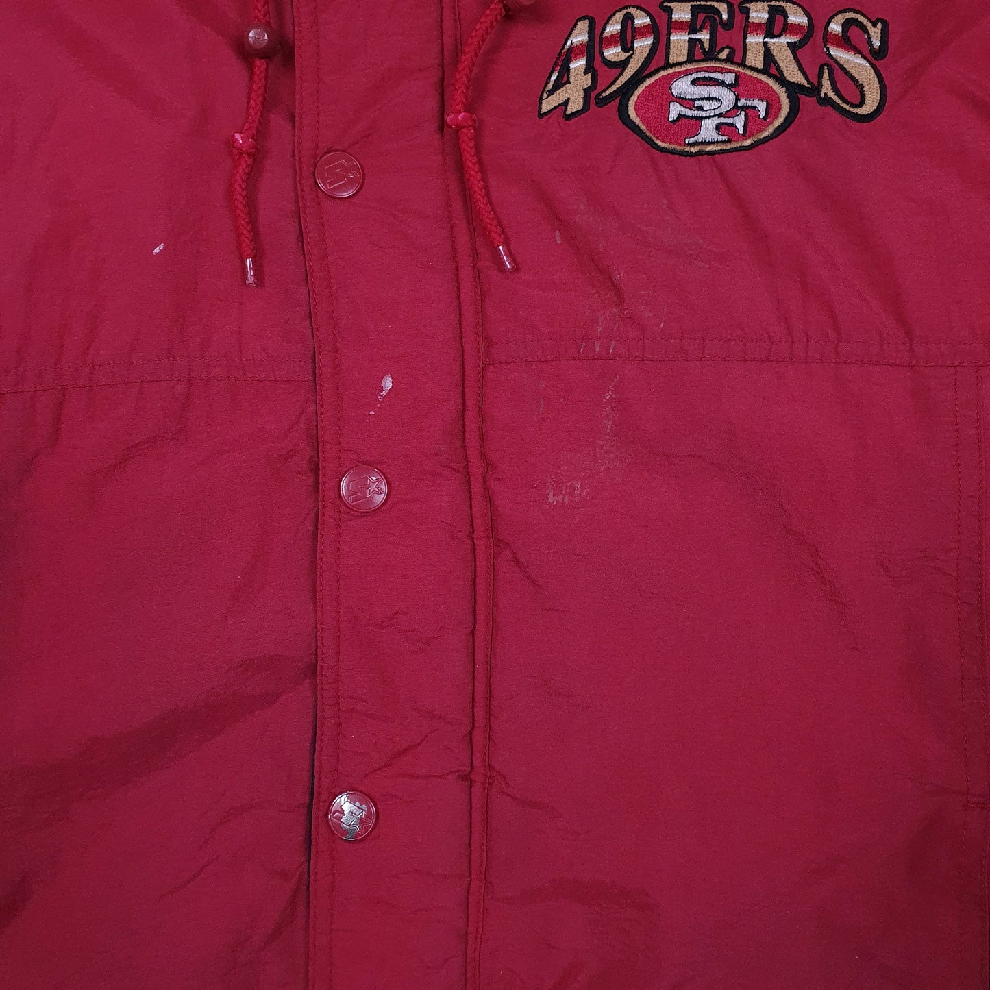 STARTER Padded Jacket Coat San Francisco 49ers NFL Vintage 90s Mens M