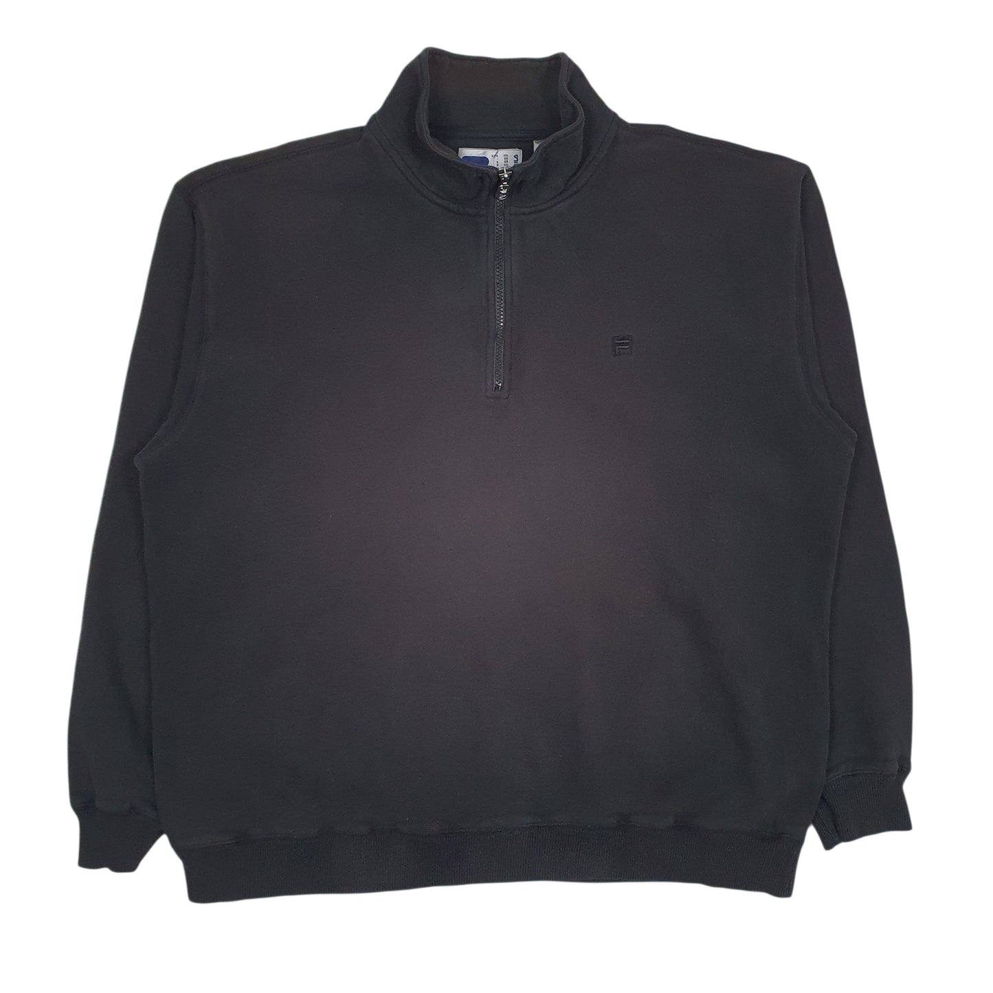 FILA Quarter Zip Cotton Blend Jumper Sweatshirt Mens XXL