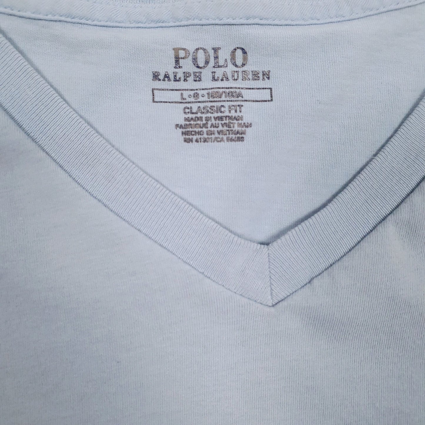 POLO RALPH LAUREN Blue T Shirt Tee Short Sleeve Cotton Mens L