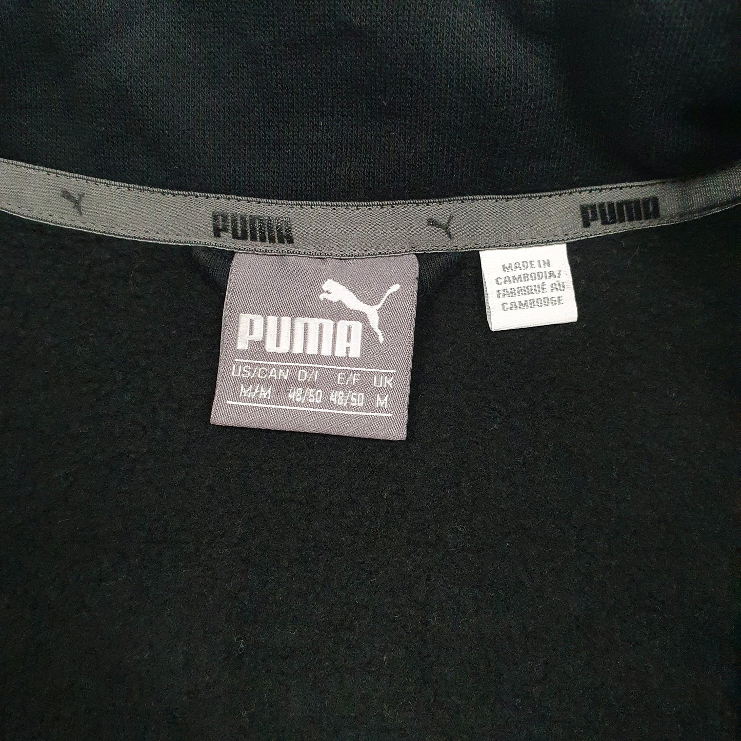 PUMA Full Zip Cotton Blend Jumper Sweatshirt Mens M