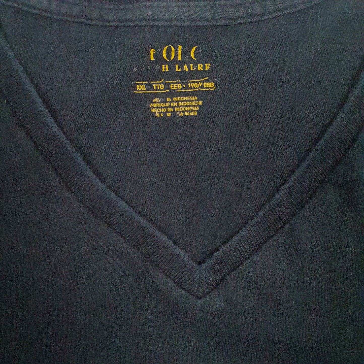 POLO RALPH LAUREN Black T Shirt Tee Short Sleeve Cotton Mens XXL