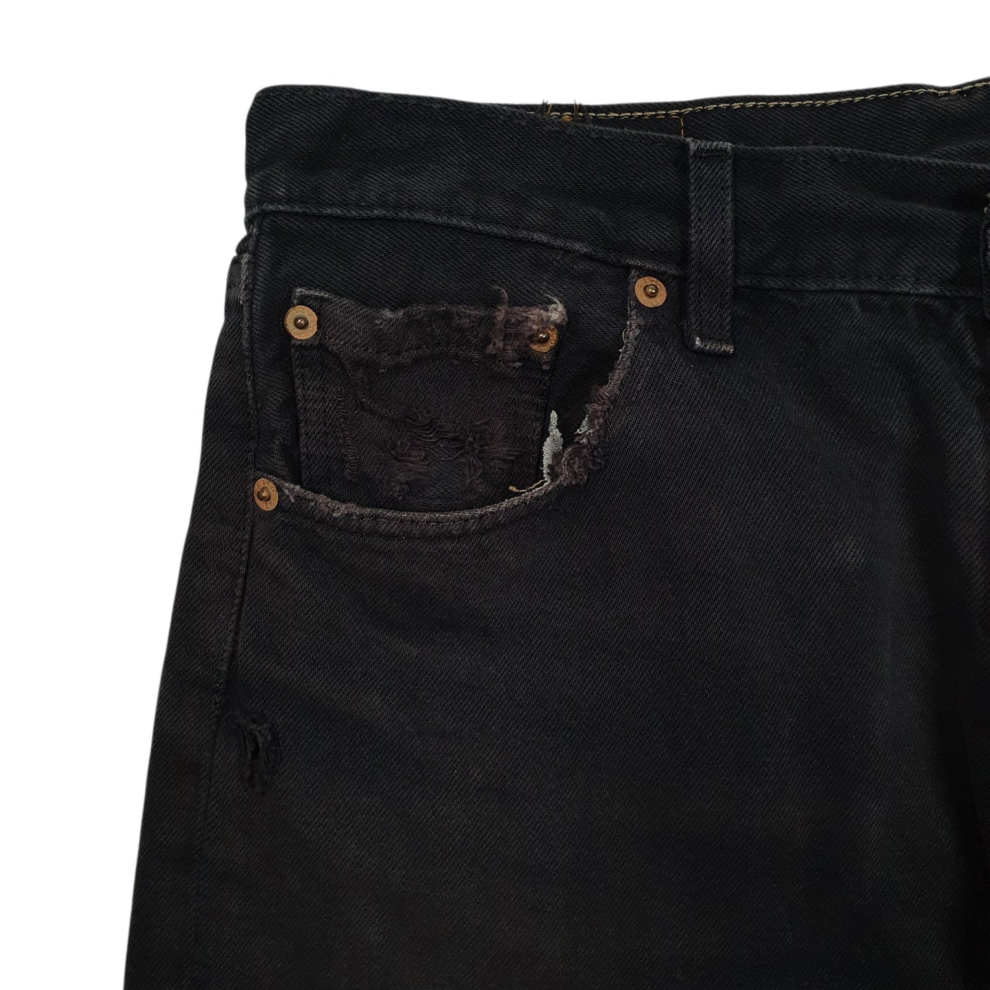 LEVIS Vintage 90s Navy Denim Jeans Cotton Shorts Mens W32