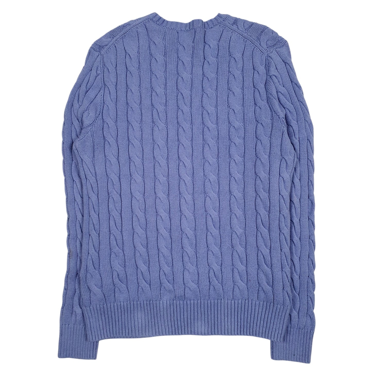 POLO RALPH LAUREN Crewneck Cable Knit Jumper Sweatshirt Mens M