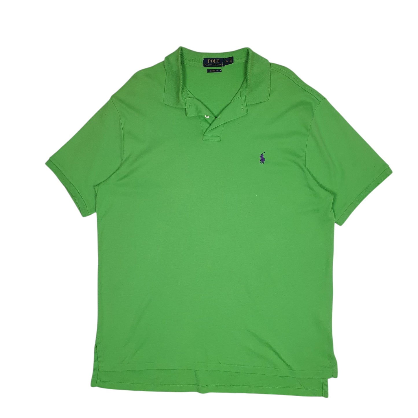 POLO RALPH LAUREN Green Polo Shirt Short Sleeve Cotton Mens XL