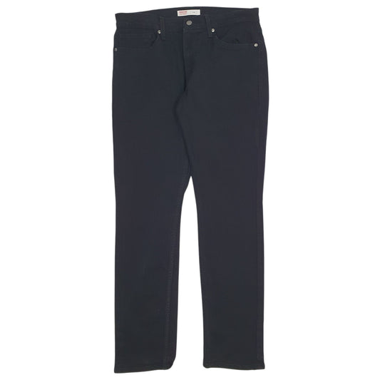 LEVIS Signature Jeans Slim Fit Black Denim Trousers Mens W34 L32