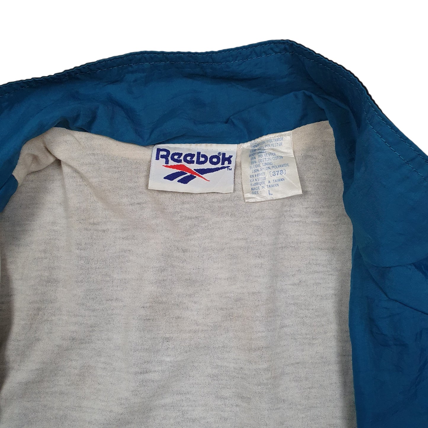 REEBOK Windbreaker Jacket Coat Vintage 90s Mens L