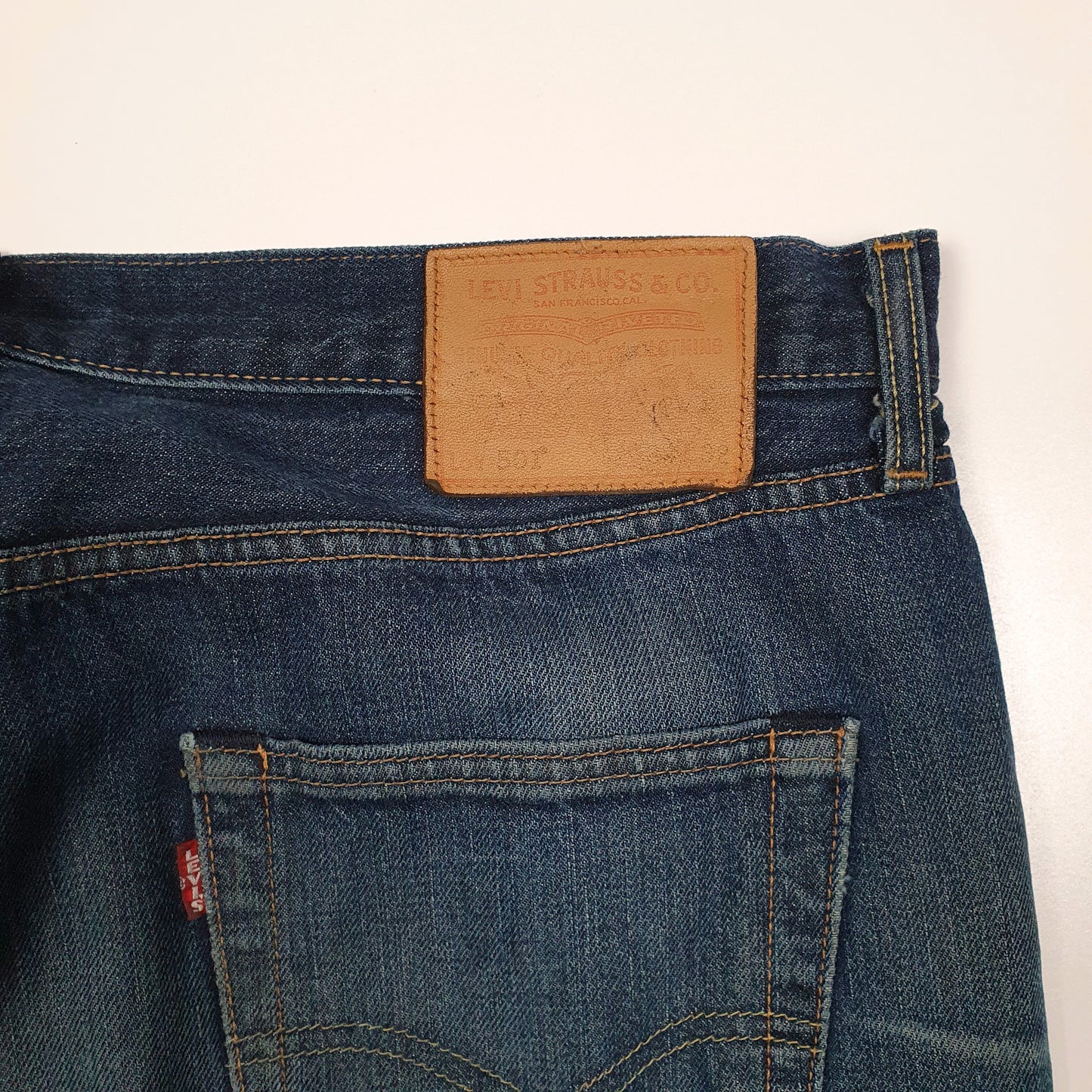 LEVIS 501 Jeans Original Fit Blue Denim Trousers Mens W36 L32