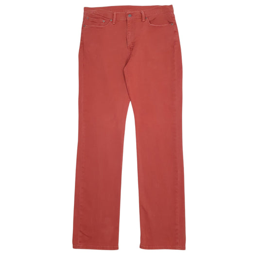 LEVIS 514 Jeans Straight Fit Red Denim Trousers Mens W36 L36