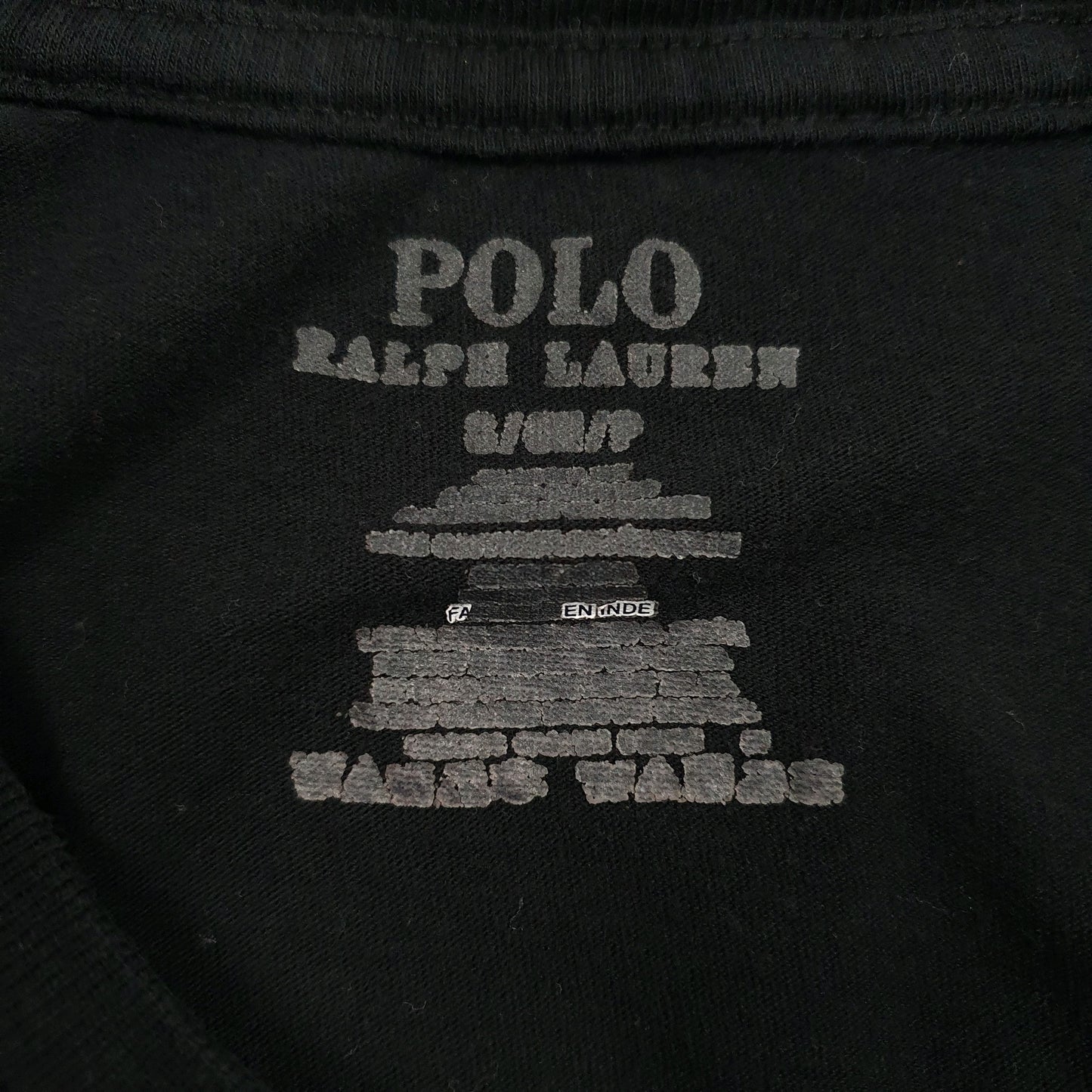 POLO RALPH LAUREN Black T Shirt Tee Short Sleeve Cotton Mens S