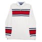 TOMMY HILFIGER White Polo Shirt Long Sleeve Cotton Mens L