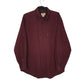 WOOLRICH Burgundy Shirt Thick Chamois Long Sleeve Cotton Mens L