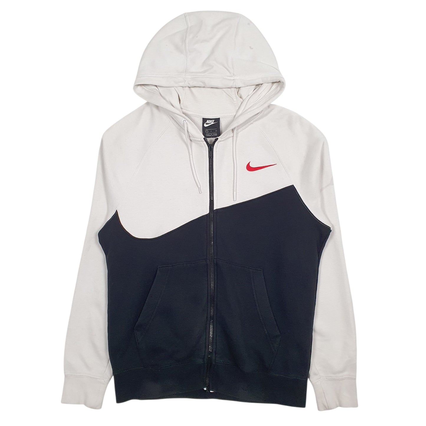 NIKE Full Zip Cotton Blend Jumper Sweatshirt Mens S
