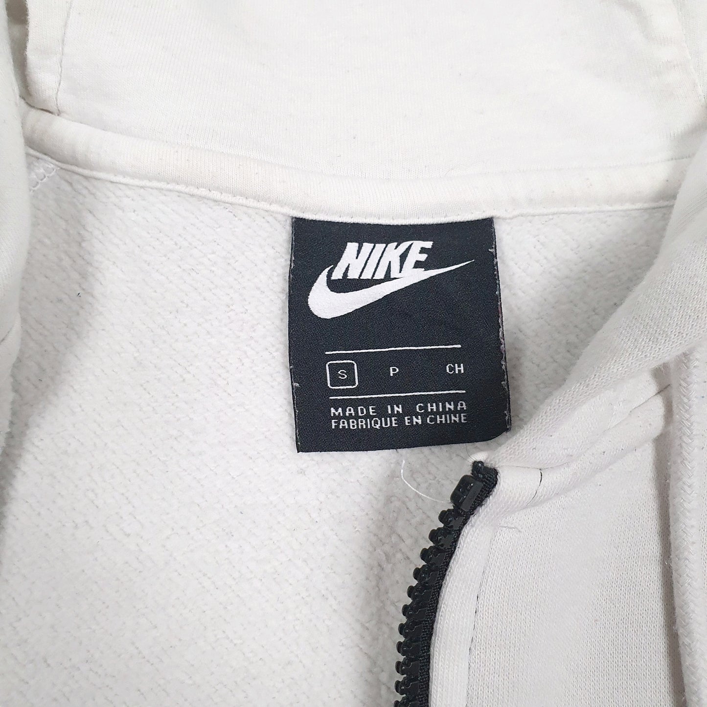 NIKE Full Zip Cotton Blend Jumper Sweatshirt Mens S