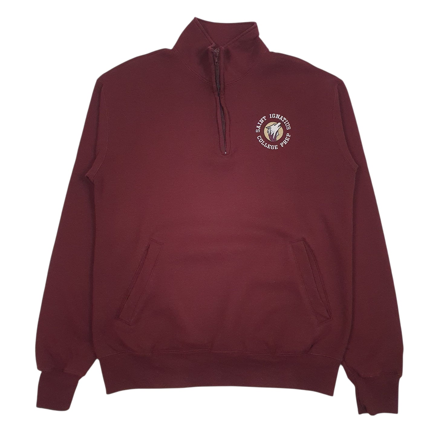 CHAMPION Quarter Zip Cotton Blend Jumper Sweatshirt Mens M