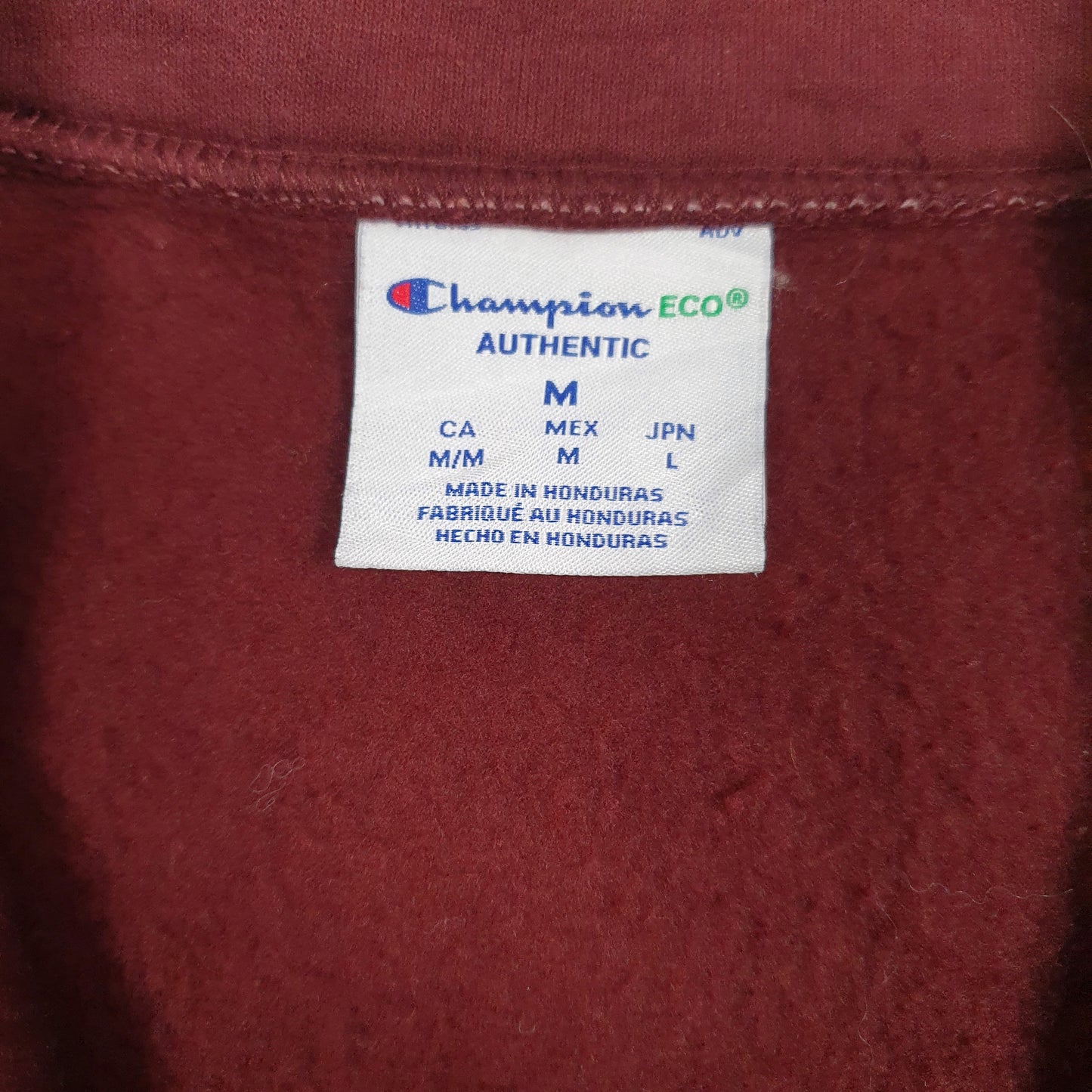 CHAMPION Quarter Zip Cotton Blend Jumper Sweatshirt Mens M