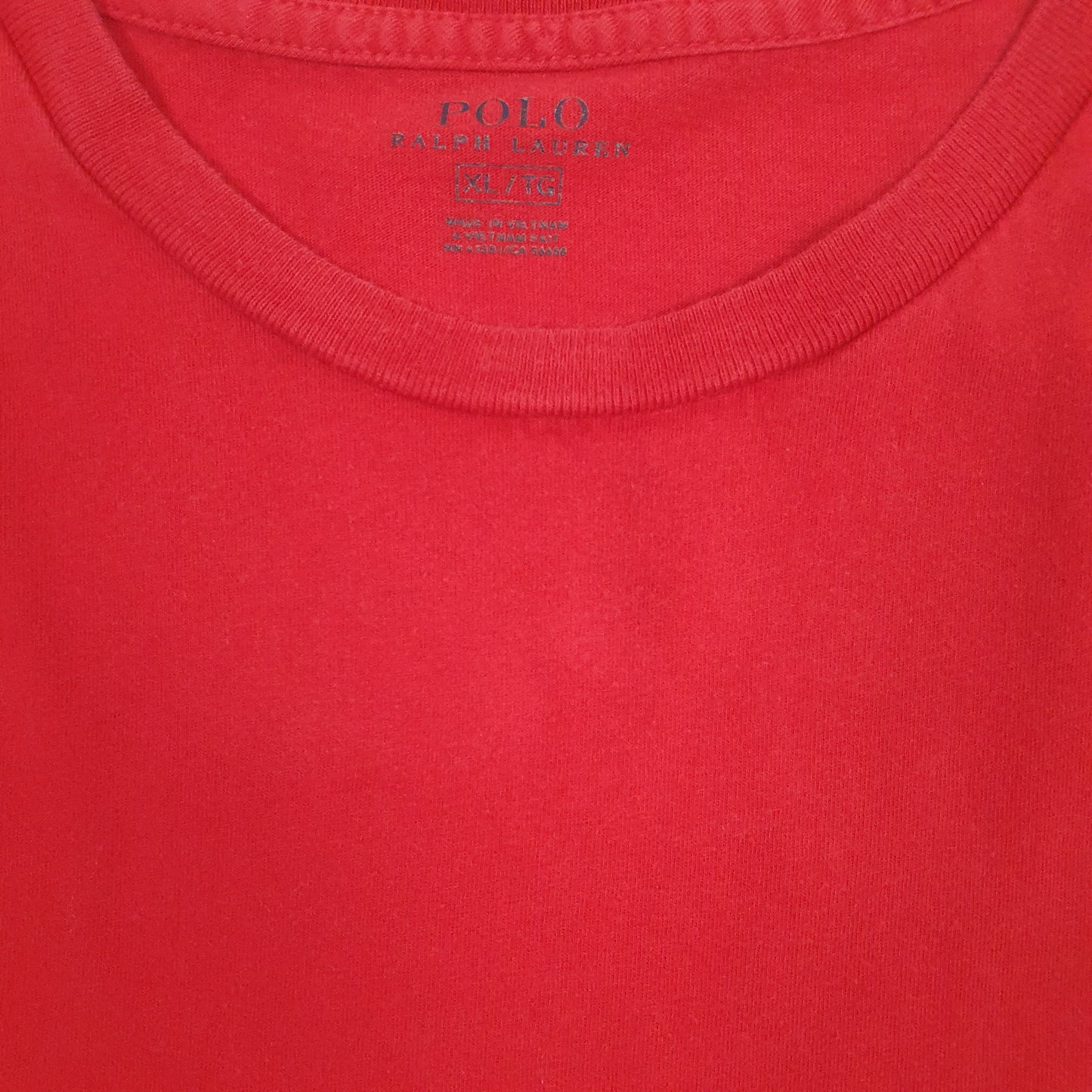 POLO RALPH LAUREN Red T Shirt Tee Short Sleeve Cotton Mens XL