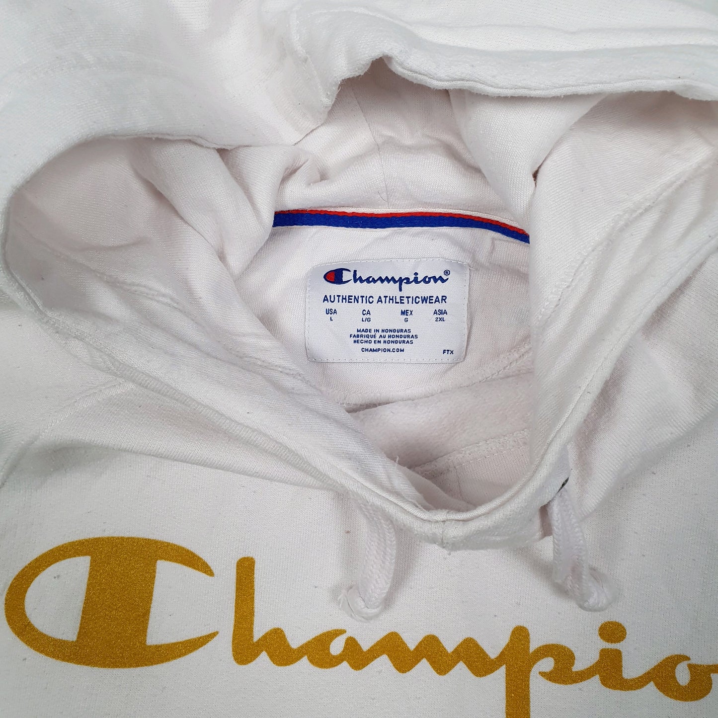 CHAMPION Hoodie Cotton Blend Jumper Sweatshirt Womens L