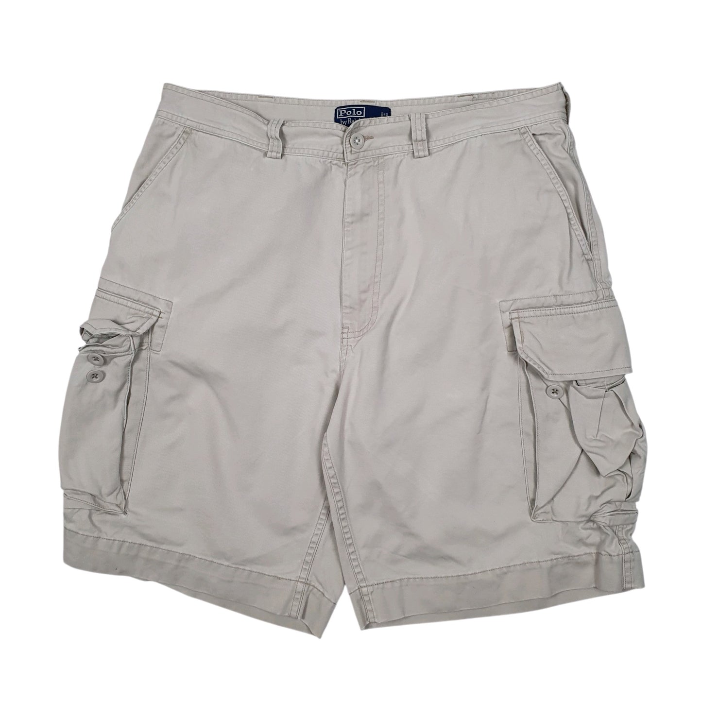 POLO RALPH LAUREN Grey Cargo Workwear Cotton Shorts Mens W36